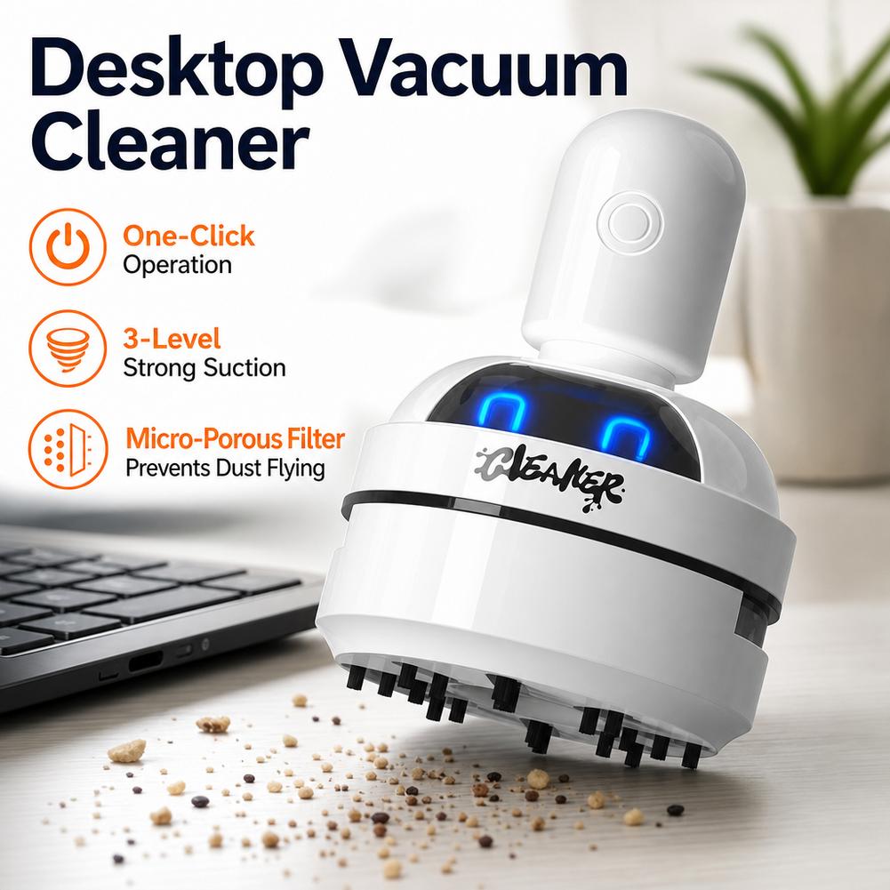 Mini Desktop Vacuum Cleaner For Eraser Dust - 데스크탑용 무선 진공 청소기, USB 충전식,
