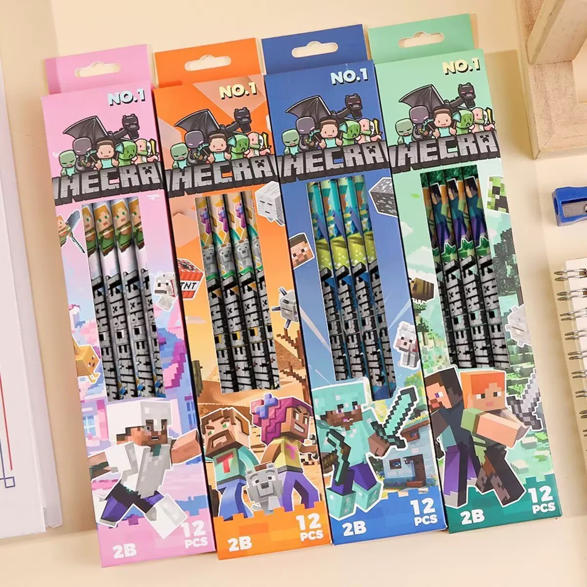 핫 4개입-12개입 상자 없는 고급스러운 마인크래프트  - School Supplies 리뷰 및 가격