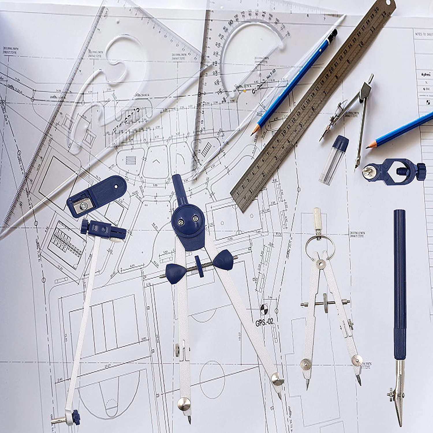 A46M-9Pc 기하학용 컴퍼스 세트 도구, 기하학,  - Math Geometry Set With Compass 리뷰 및 가격