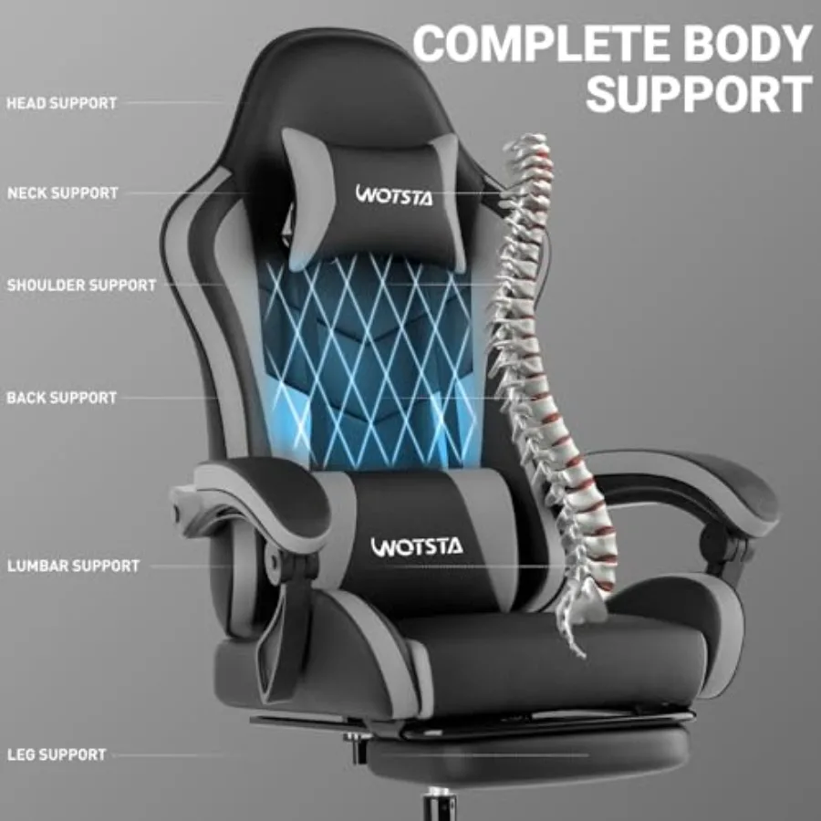 인체공학적 디자인의 게이밍 사무용 의자로, 발 받침대가 - Office Furniture 리뷰 및 가격